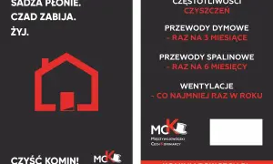Przegląd kominiarski w bloku: czyszczenie przewodów dymowych co 3 miesiące, spalinowych co 6 miesięcy, wentylacji raz w roku. Bezpieczeństwo przede wszystkim!
