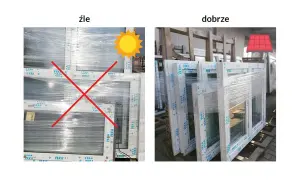 Jak przerobić okno prawe na lewe? Po lewej źle, po prawej dobrze. Okna VEKA czekają na montaż.