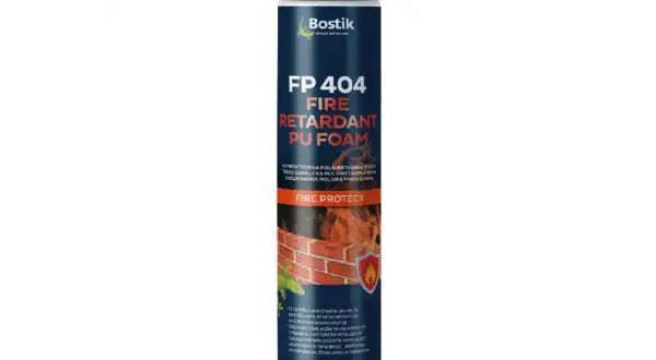 Pianka żaroodporna Bostik FP 404 w sprayu, chroniąca przed ogniem. Idealna do zabezpieczania drewna i ram.