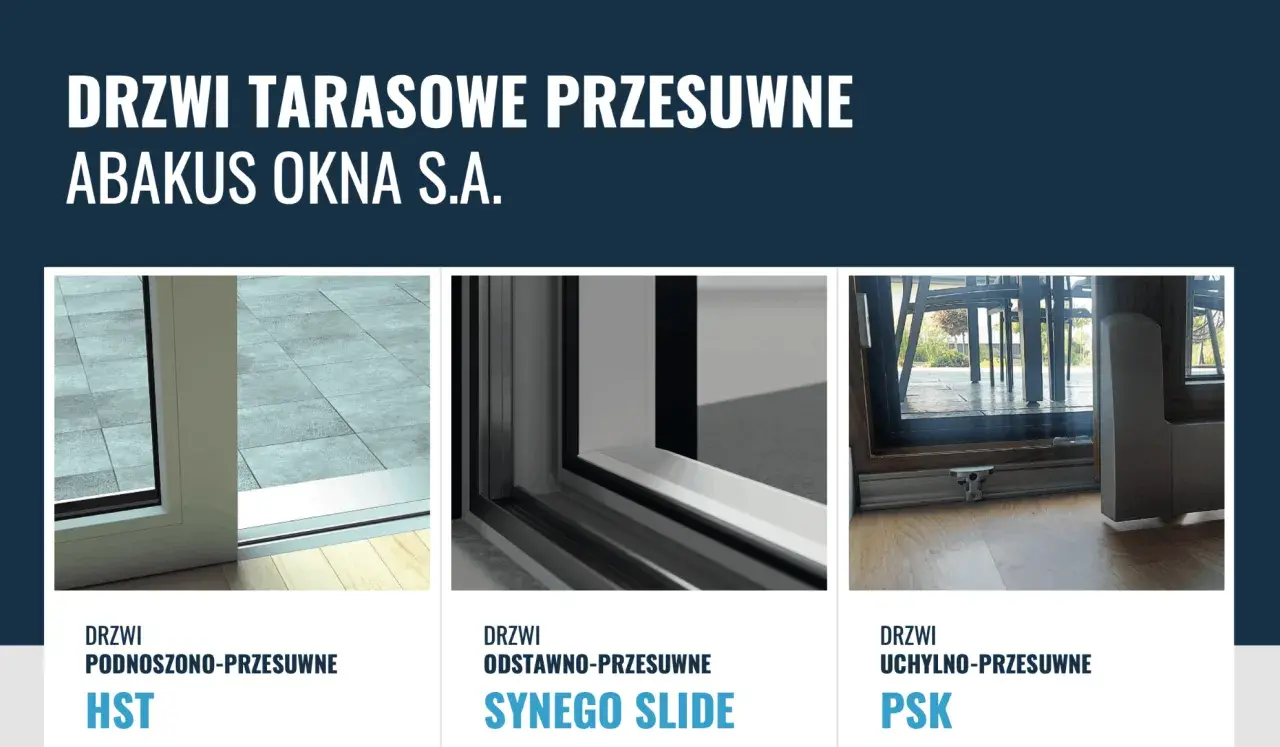 Poznaj różne rodzaje okna przesuwne: HST, Synego Slide i PSK. Idealne do Twojego tarasu.