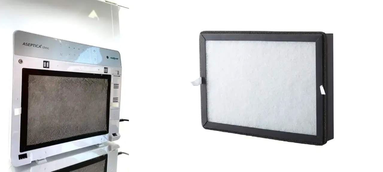 Zabrudzony filtr w oczyszczaczu powietrza ASEPTICA clinic. Czy taki filtr nic nie daje?