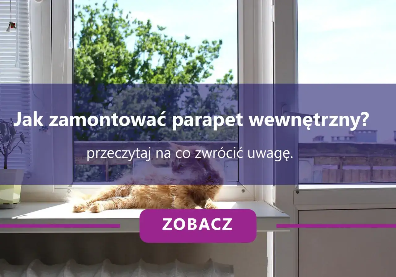 Kot wyleguje się na parapecie pod oknem. Dowiedz się, jak zamontować parapet wewnętrzny i na co zwrócić uwagę.